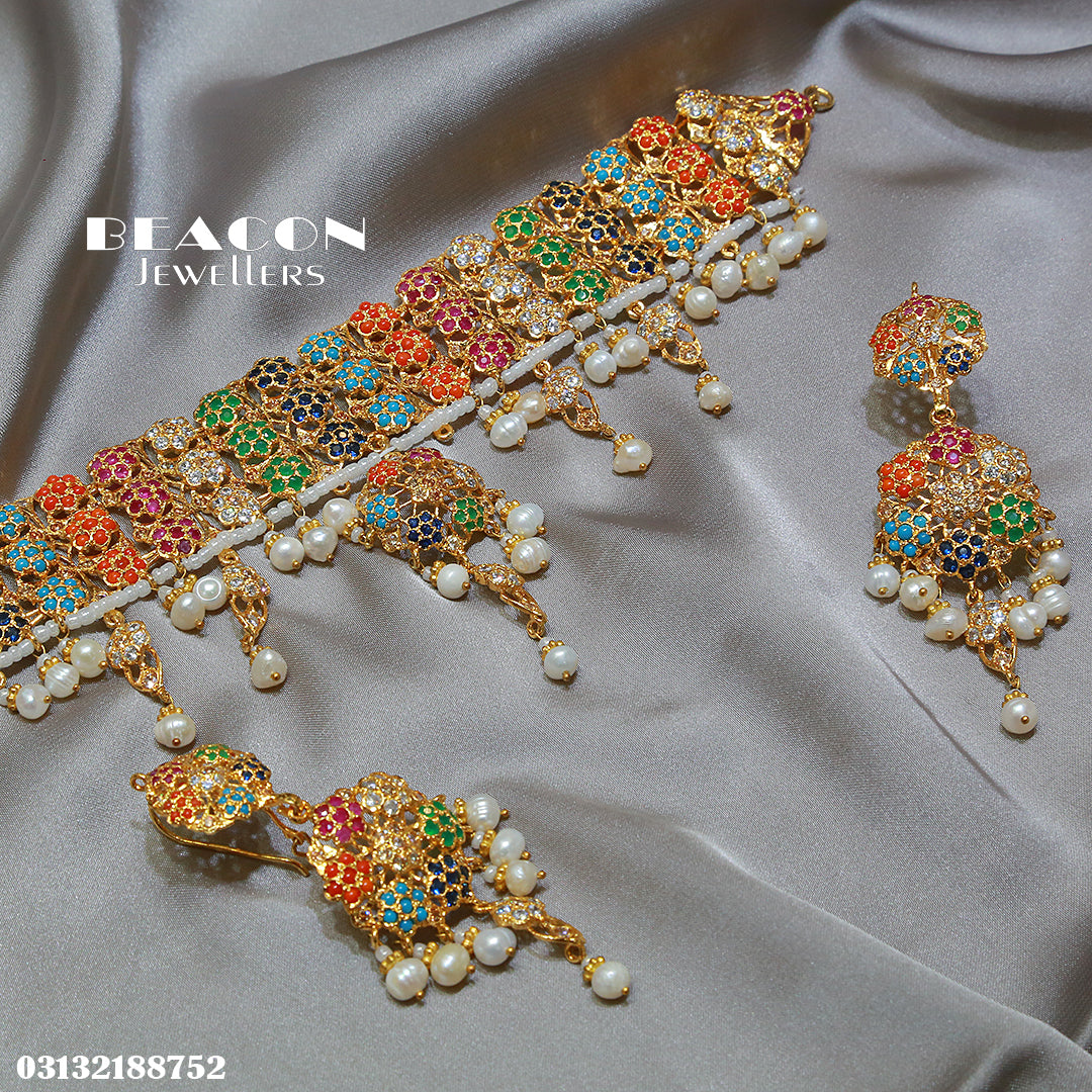 Choker Set With Earrings