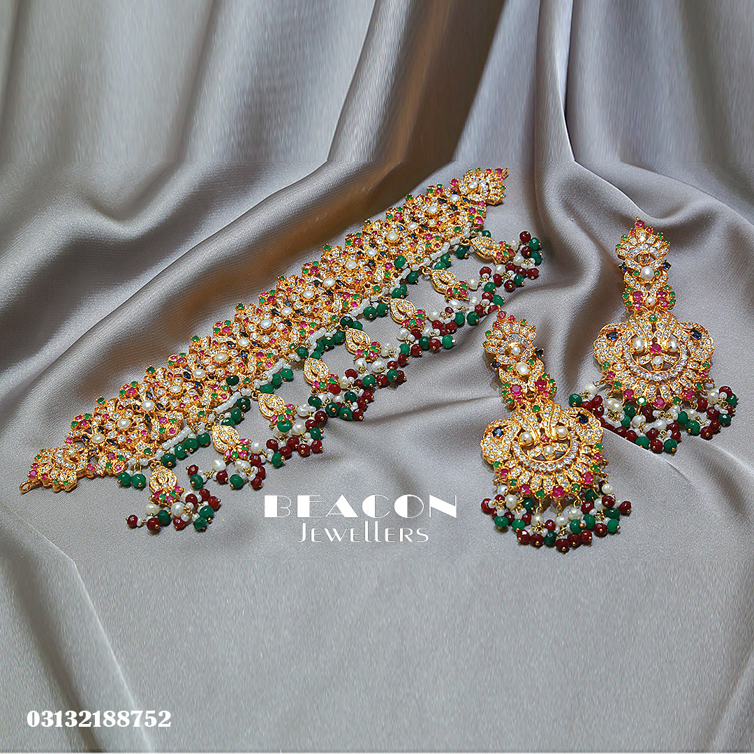 Choker Set With Earrings
