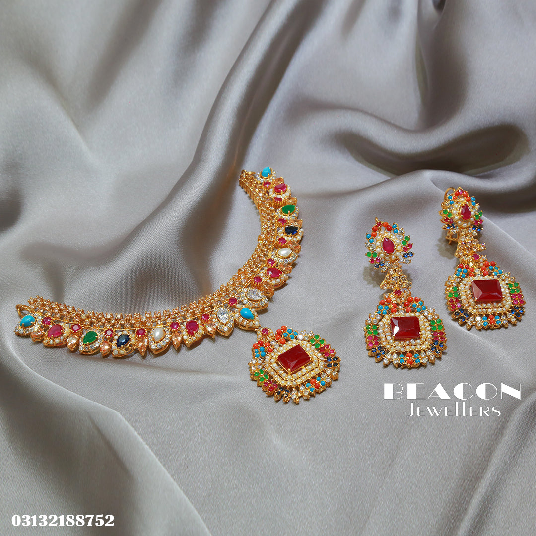 Necklace Set With Ring Tika Earrings