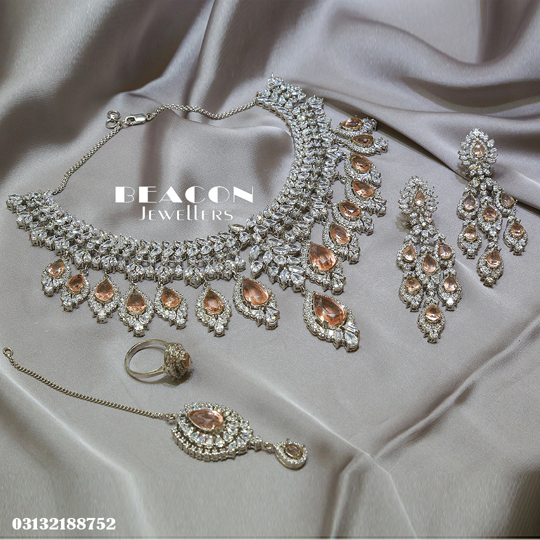 Necklace Set WIth Tika Ring and Earrings