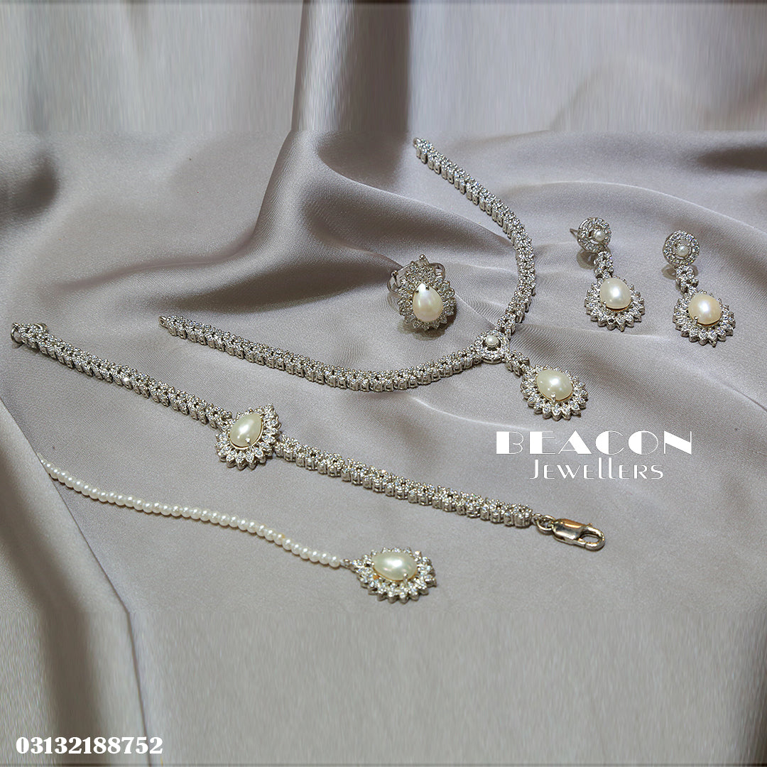 Necklace Set With Ring Tika Bracelet Earrings