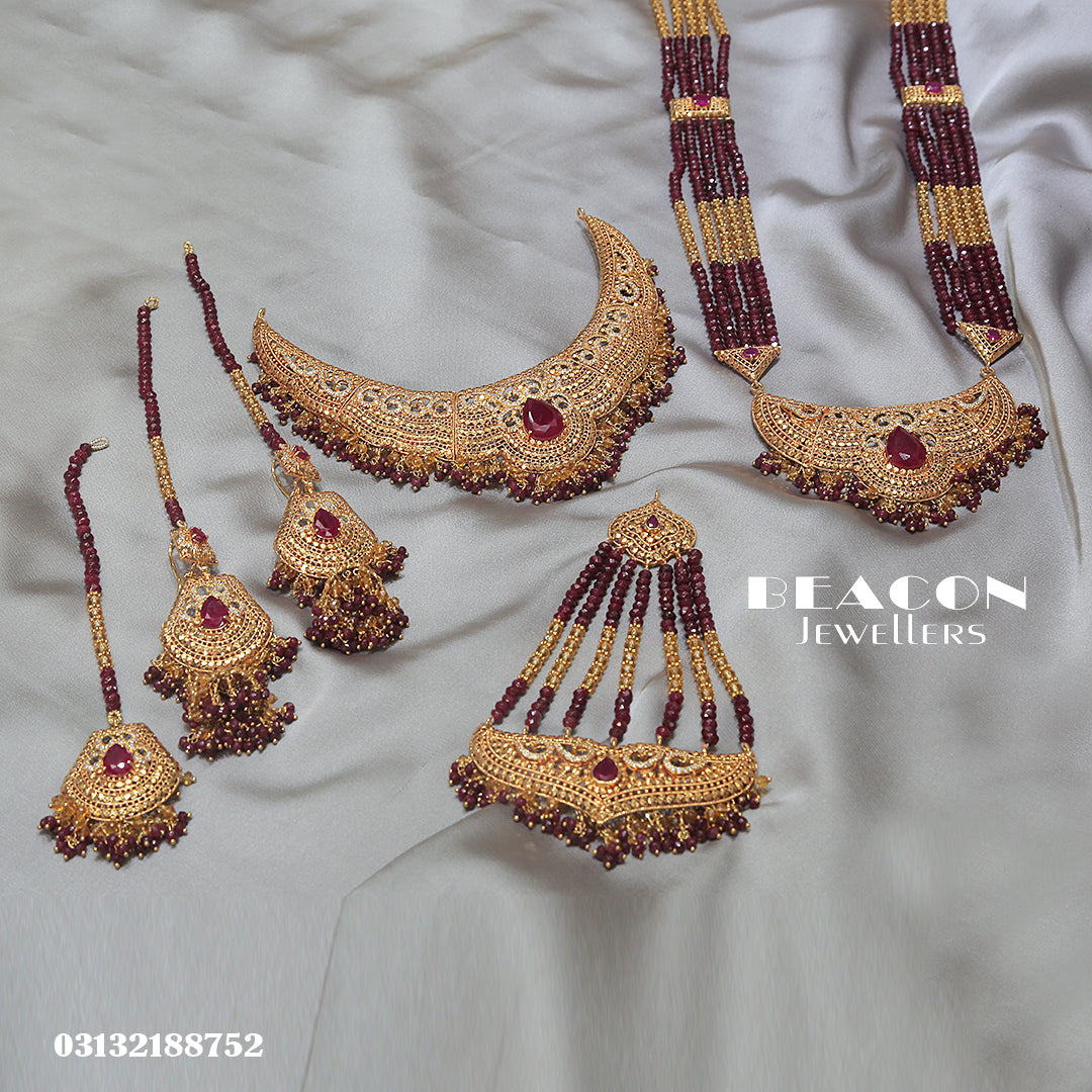 Necklace Ruby Set With Mala