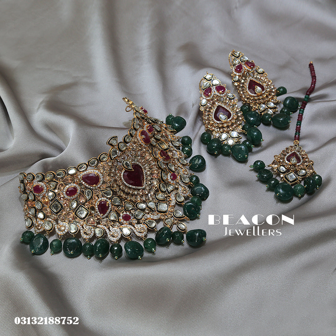 Choker Set WIth Earrings Tika
