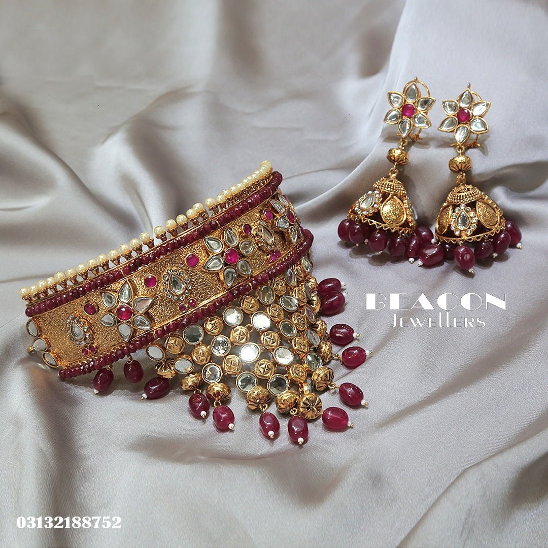 Choker Set With Earrings