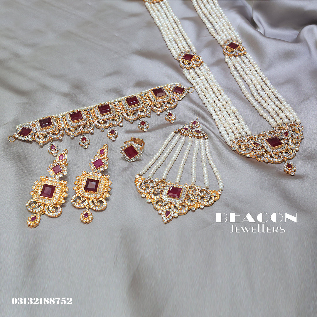 Choker Set With Mala Earrings Jhomar