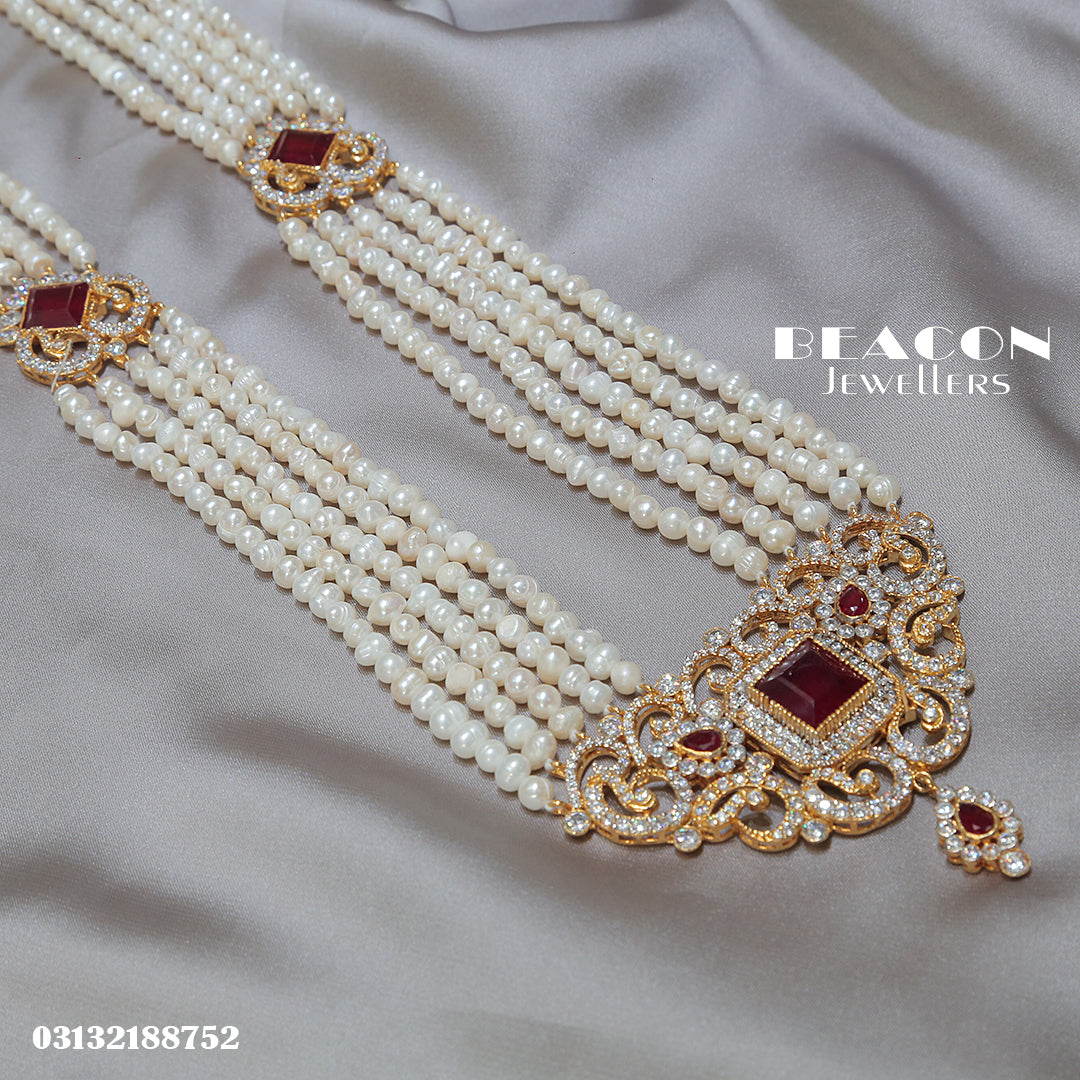 Choker Set With Mala Earrings Jhomar
