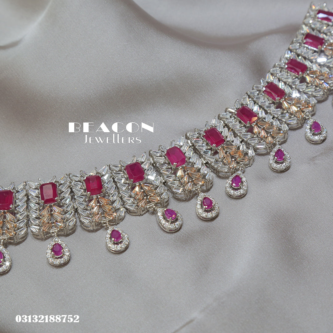 Necklace with Tika and Earrings