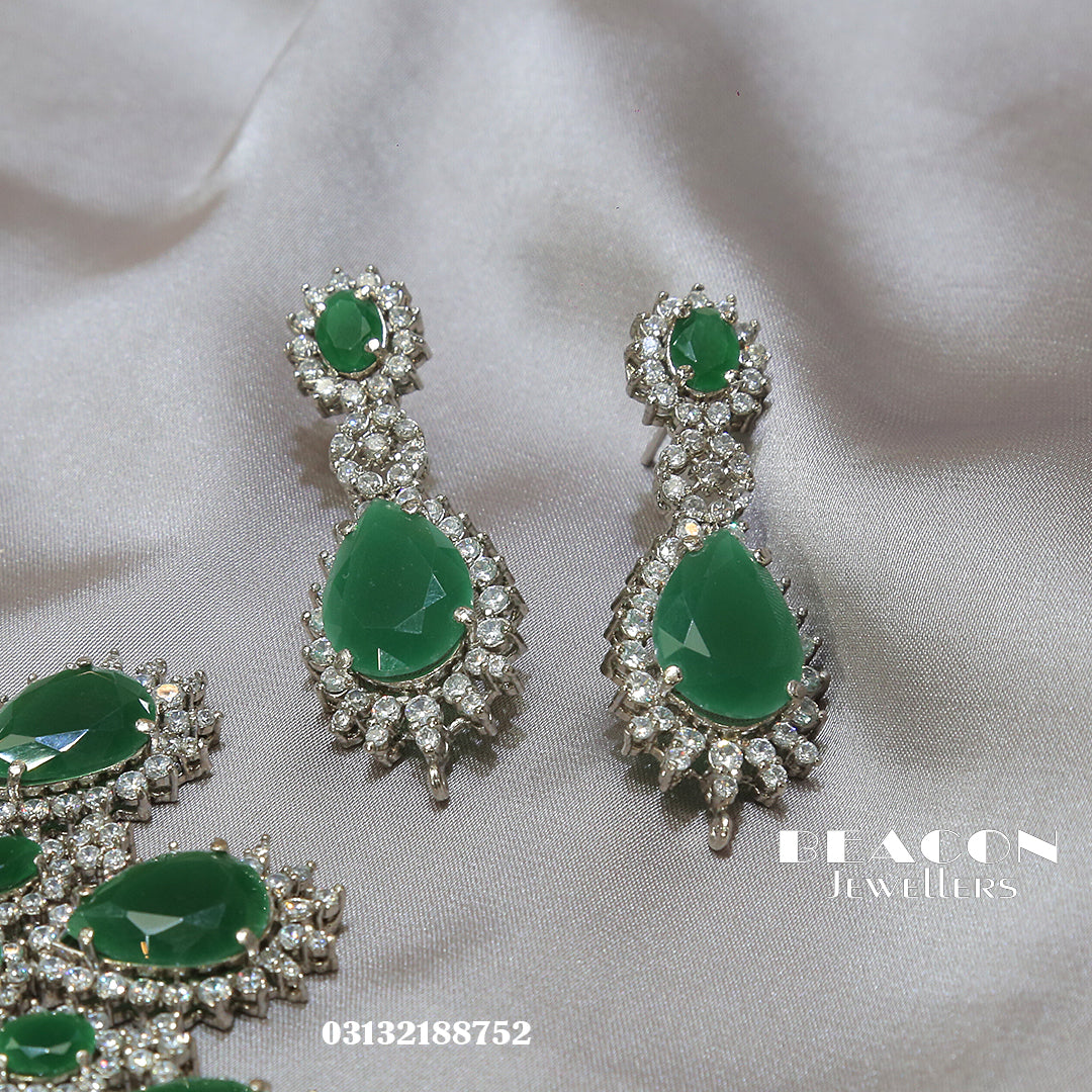 Necklace with Bindi and Earrings 14
