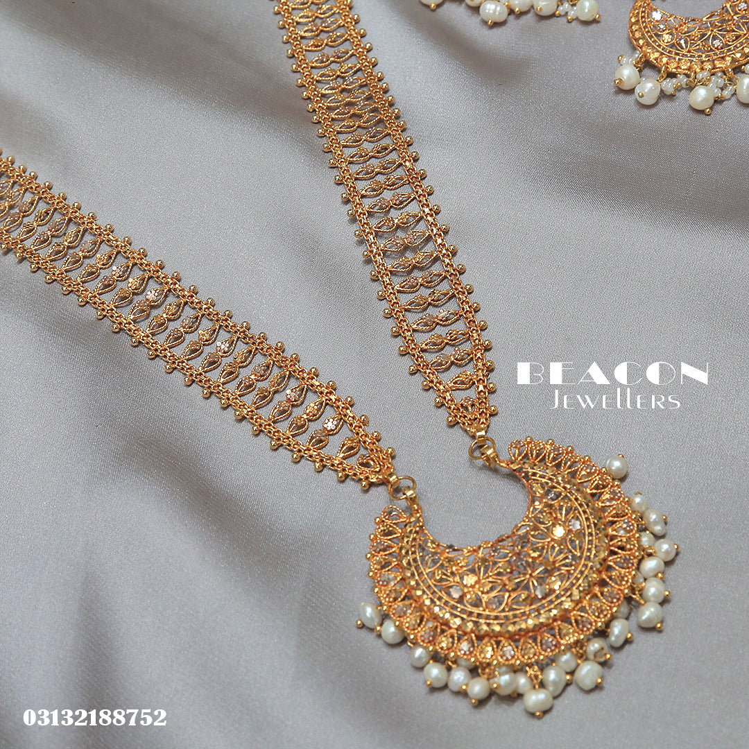 Necklace Set With Mala Earrings Tika