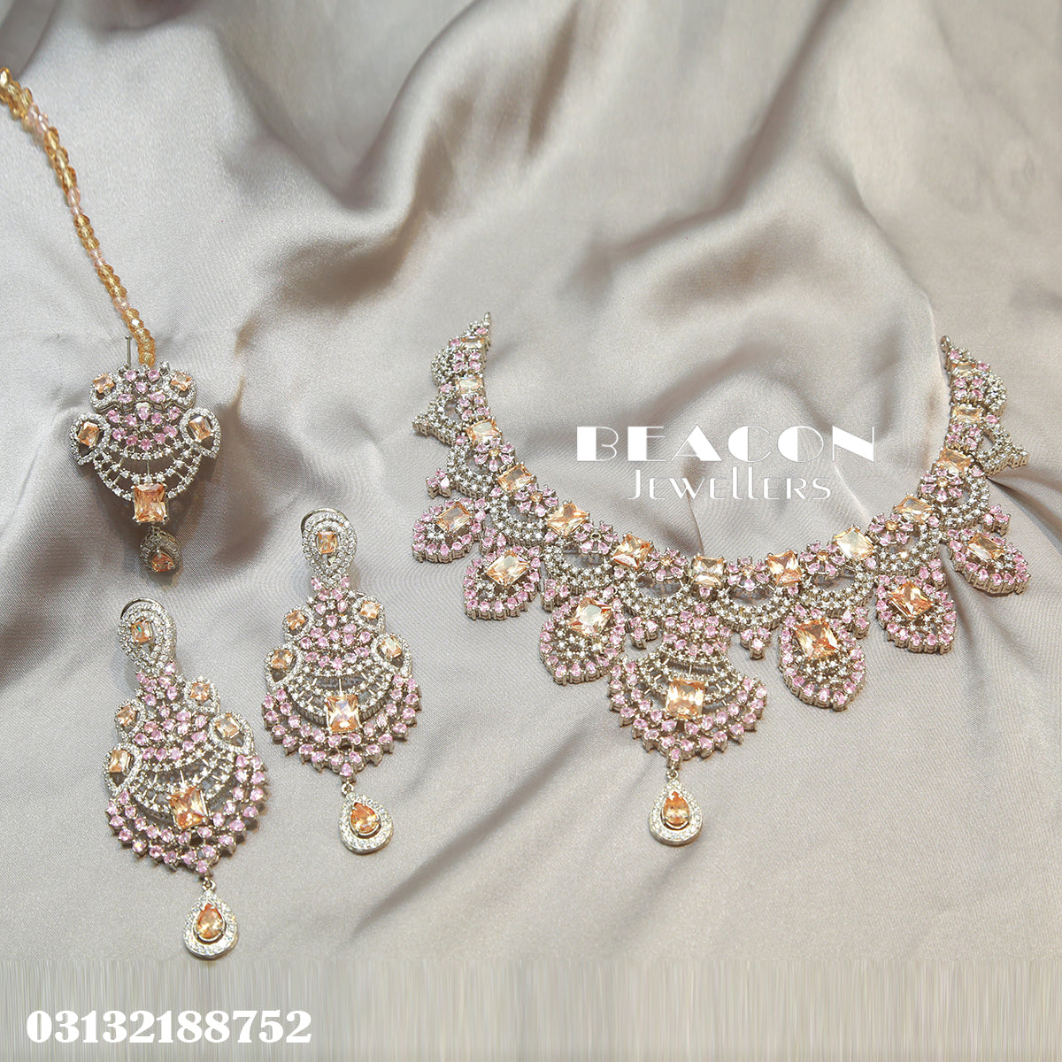 Necklace Set WIth Tika and Earrings