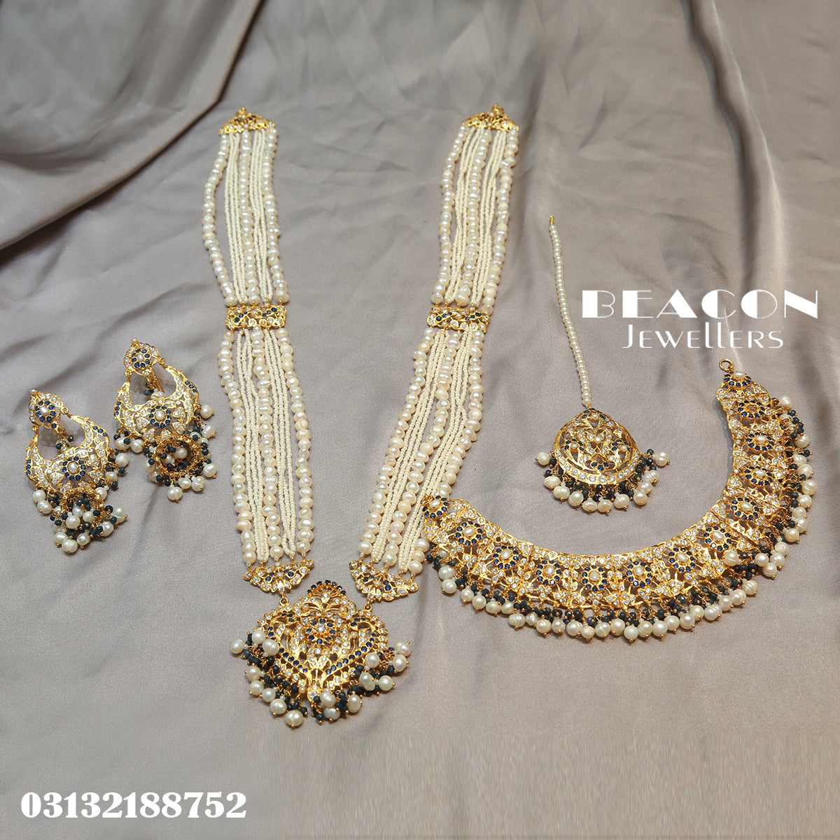 Choker Set With Mala Tika Earrings
