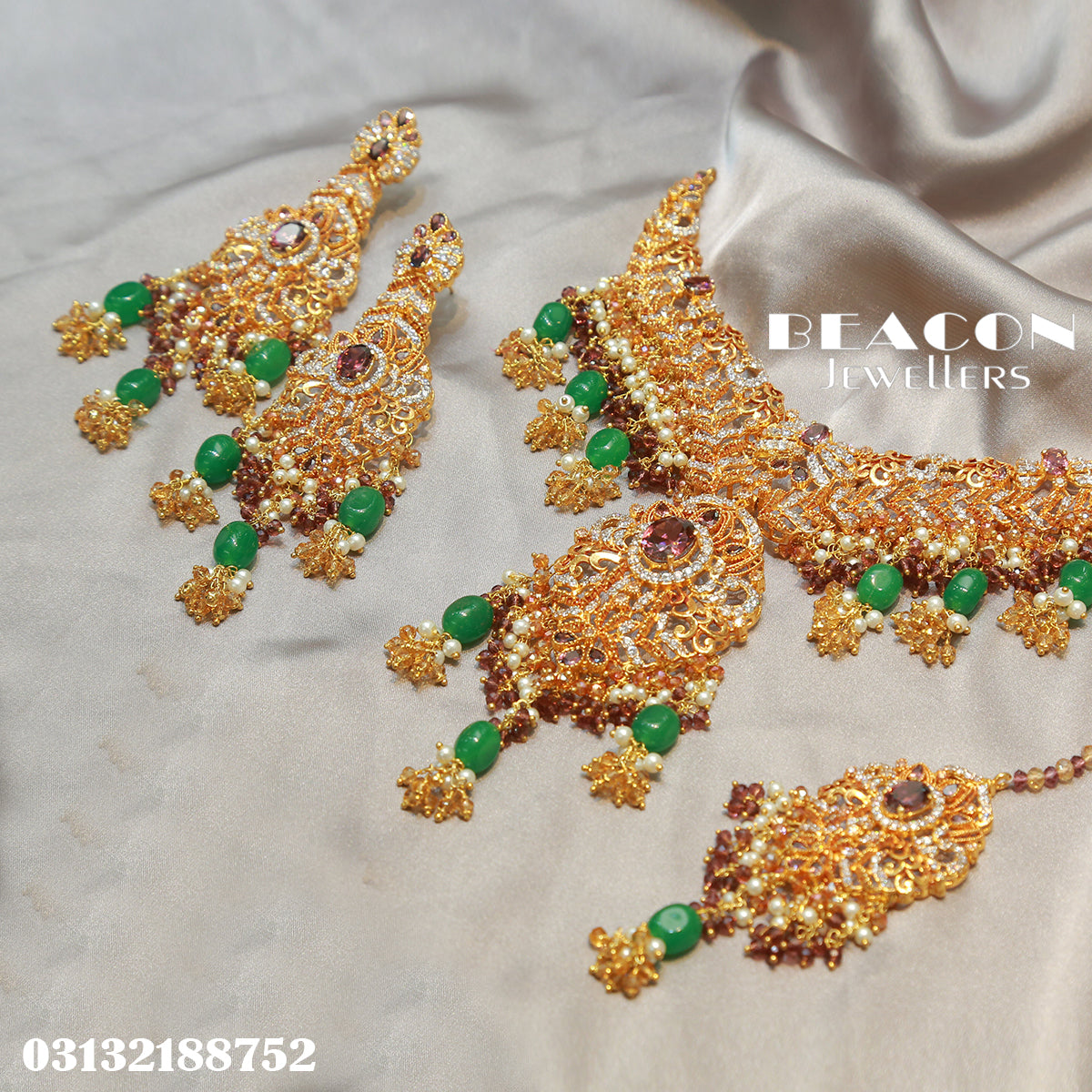 Necklace Set With Tika Earrings