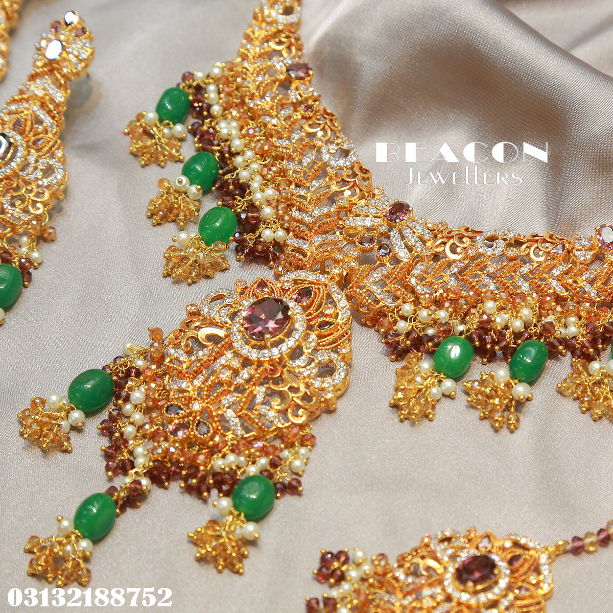 Necklace Set With Tika Earrings