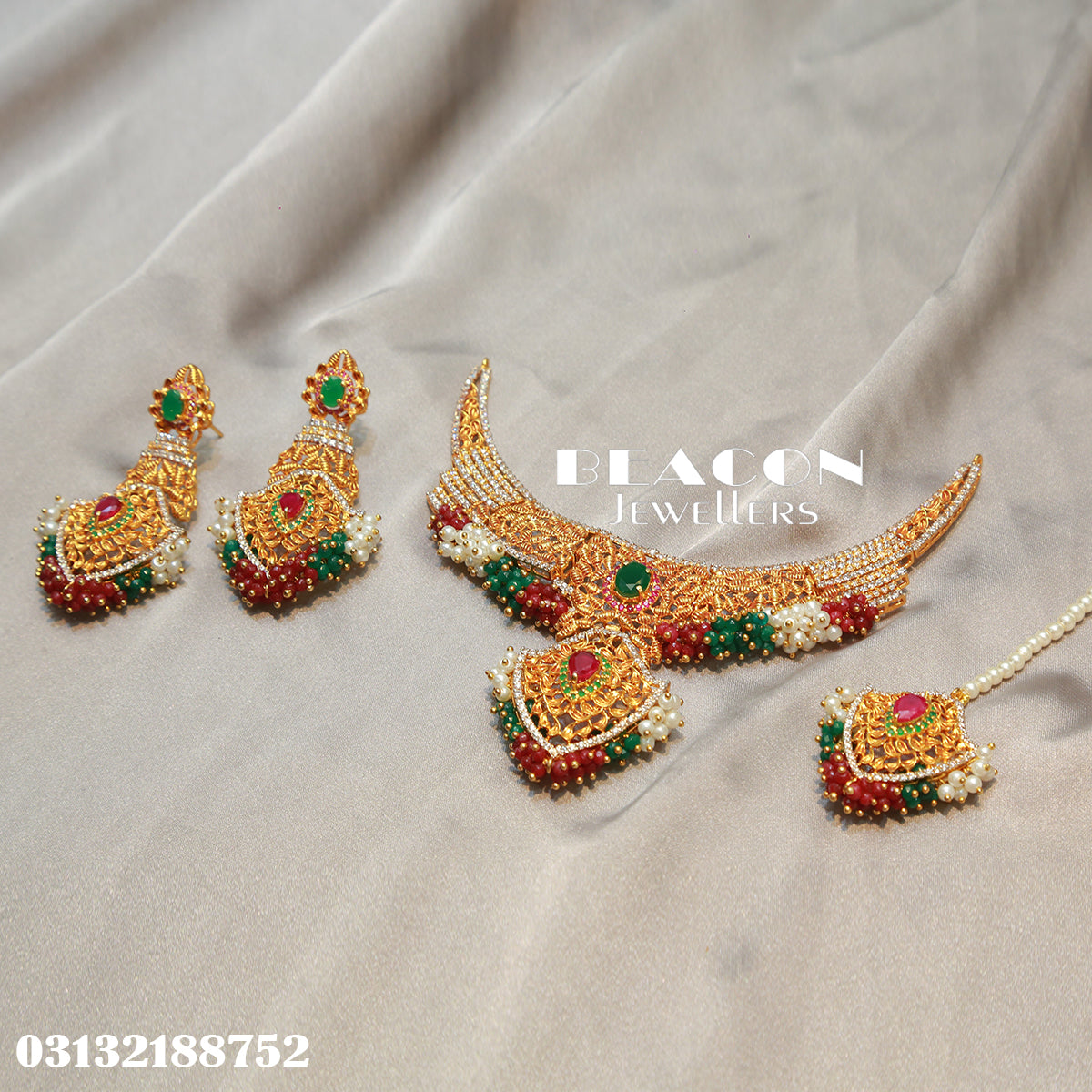 Necklace Set With Tika Earrings