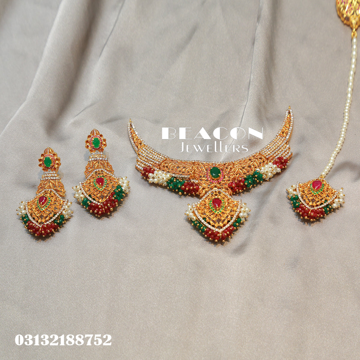 Necklace Set With Tika Earrings