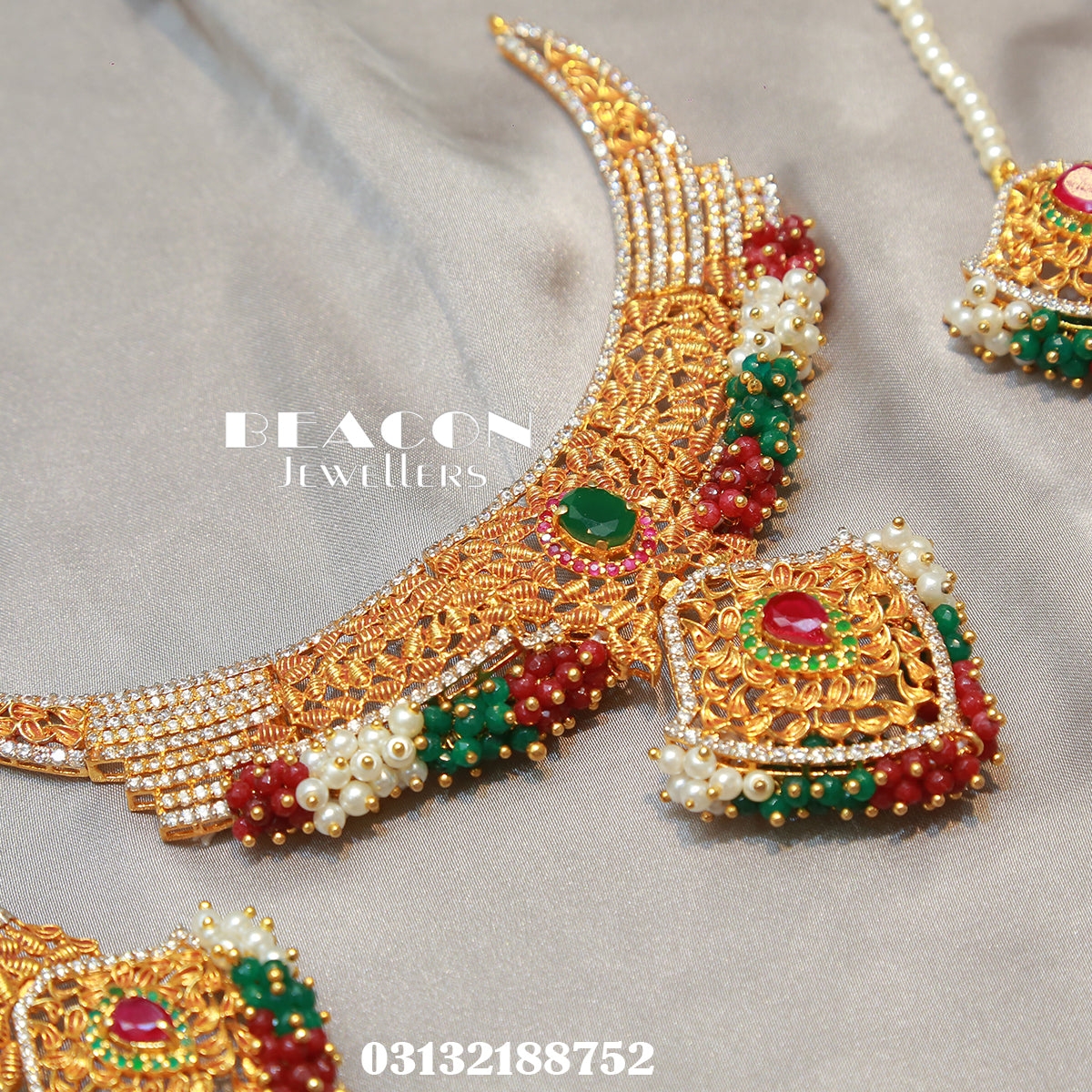Necklace Set With Tika Earrings