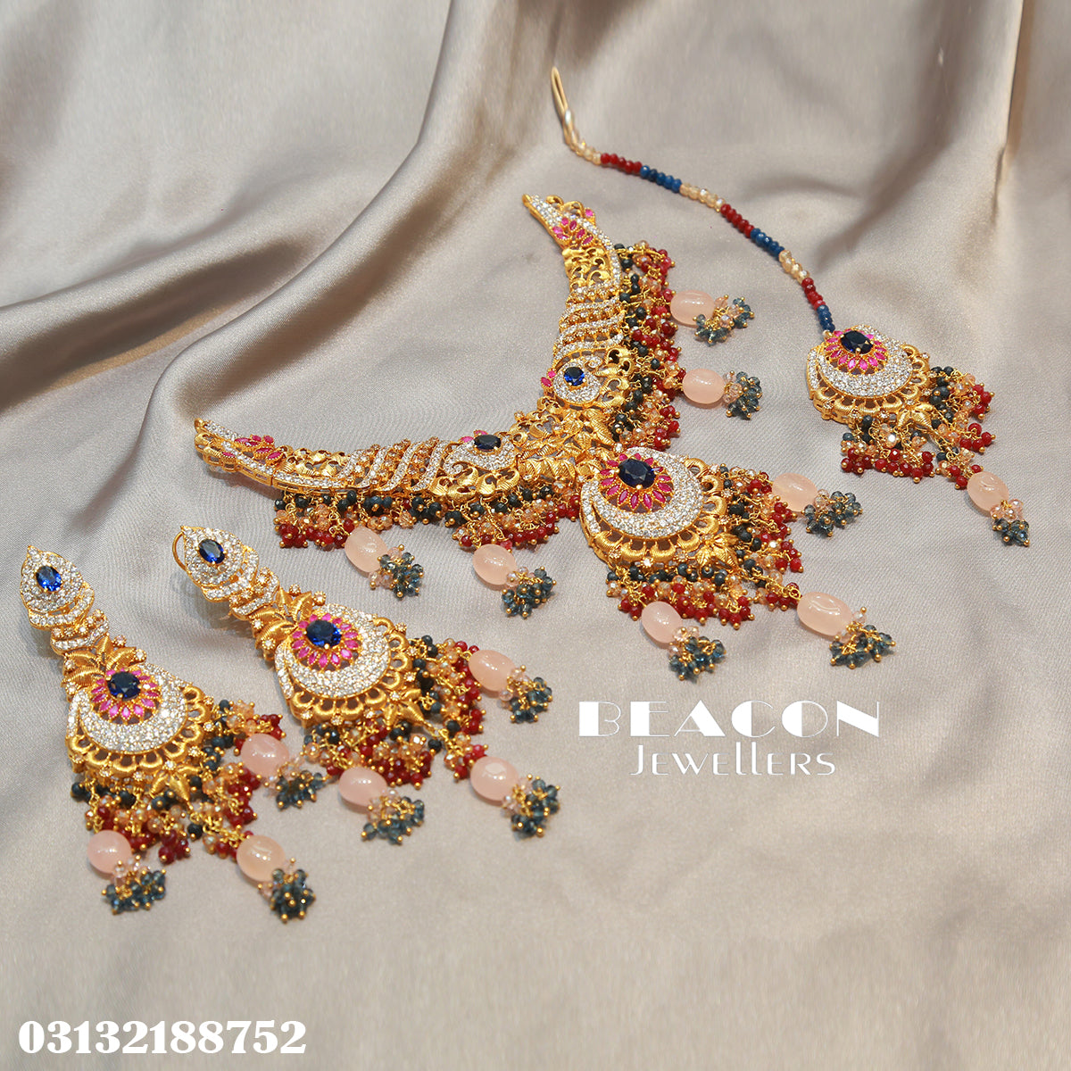 Necklace Set With Tika Earrings