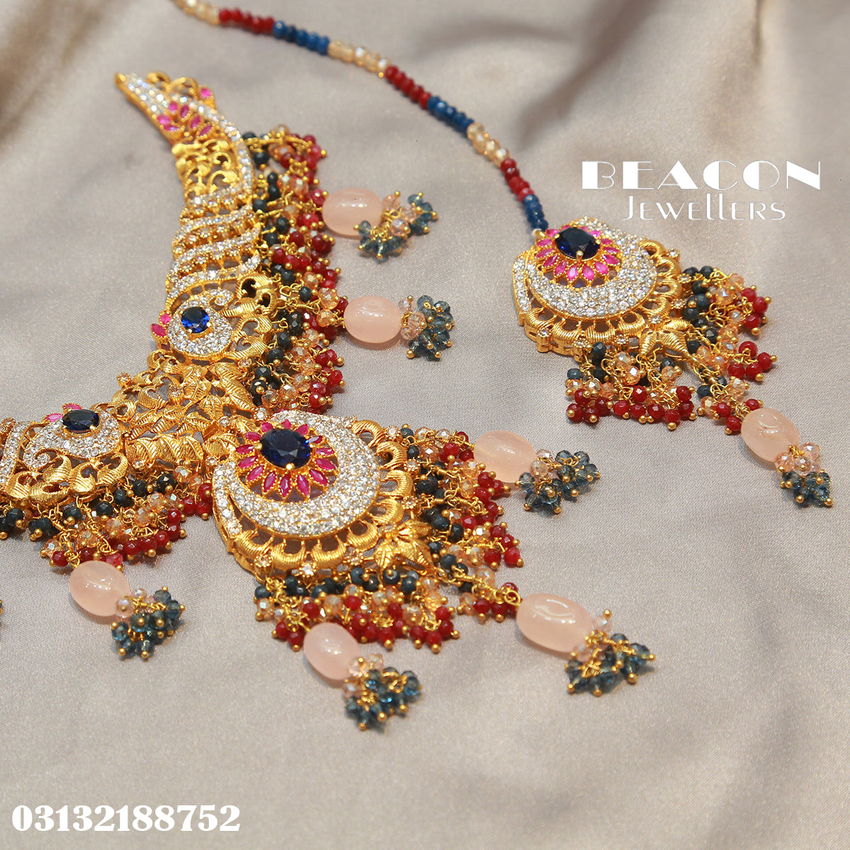 Necklace Set With Tika Earrings