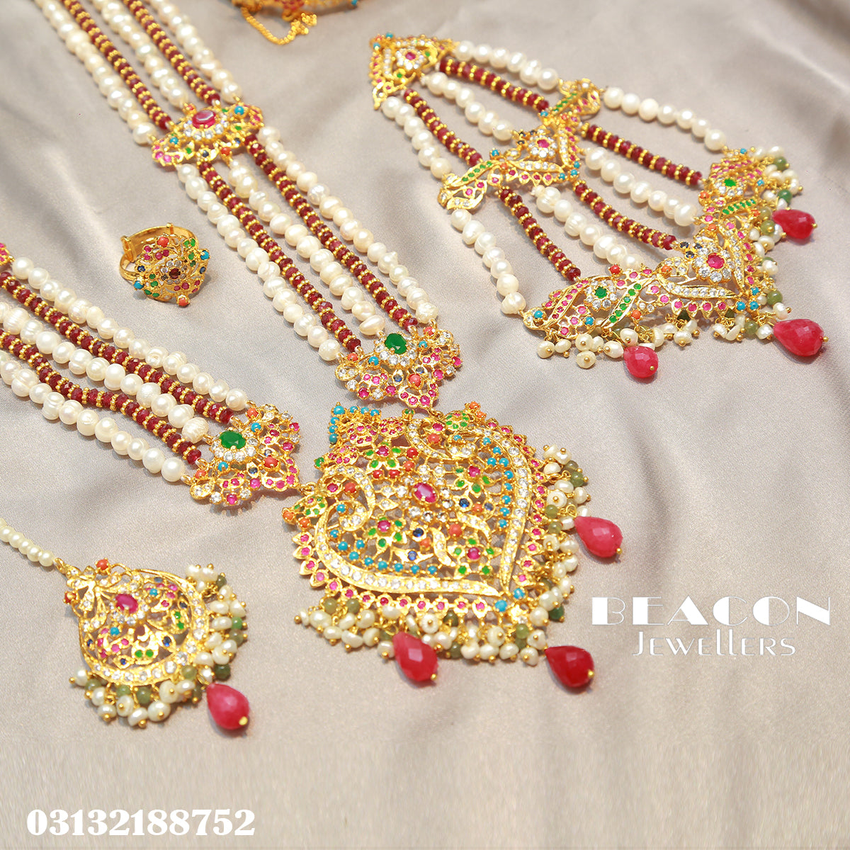 Choker Set With Mala Ring Tika Jhoomer Bangles Earrings