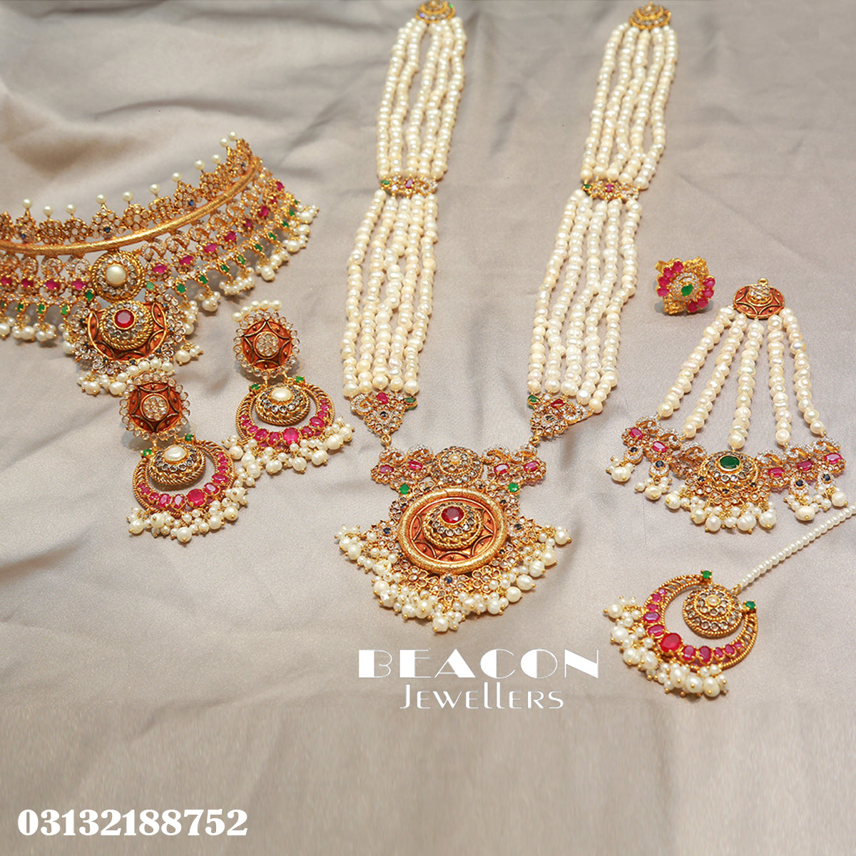 Choker Set With Mala Earrings Tika Jhomar