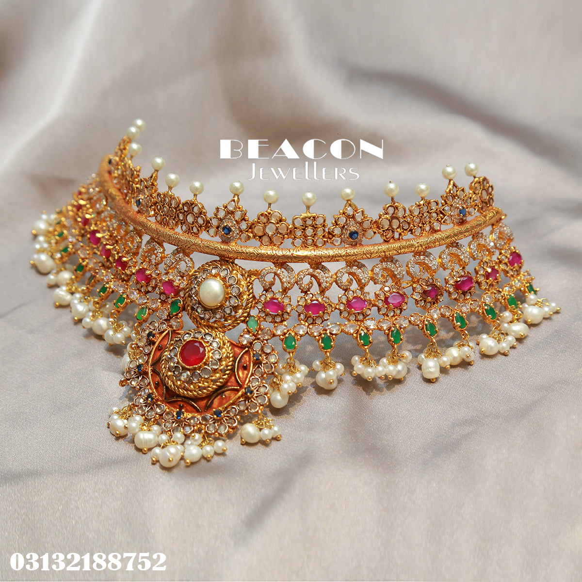 Choker Set With Mala Earrings Tika Jhomar