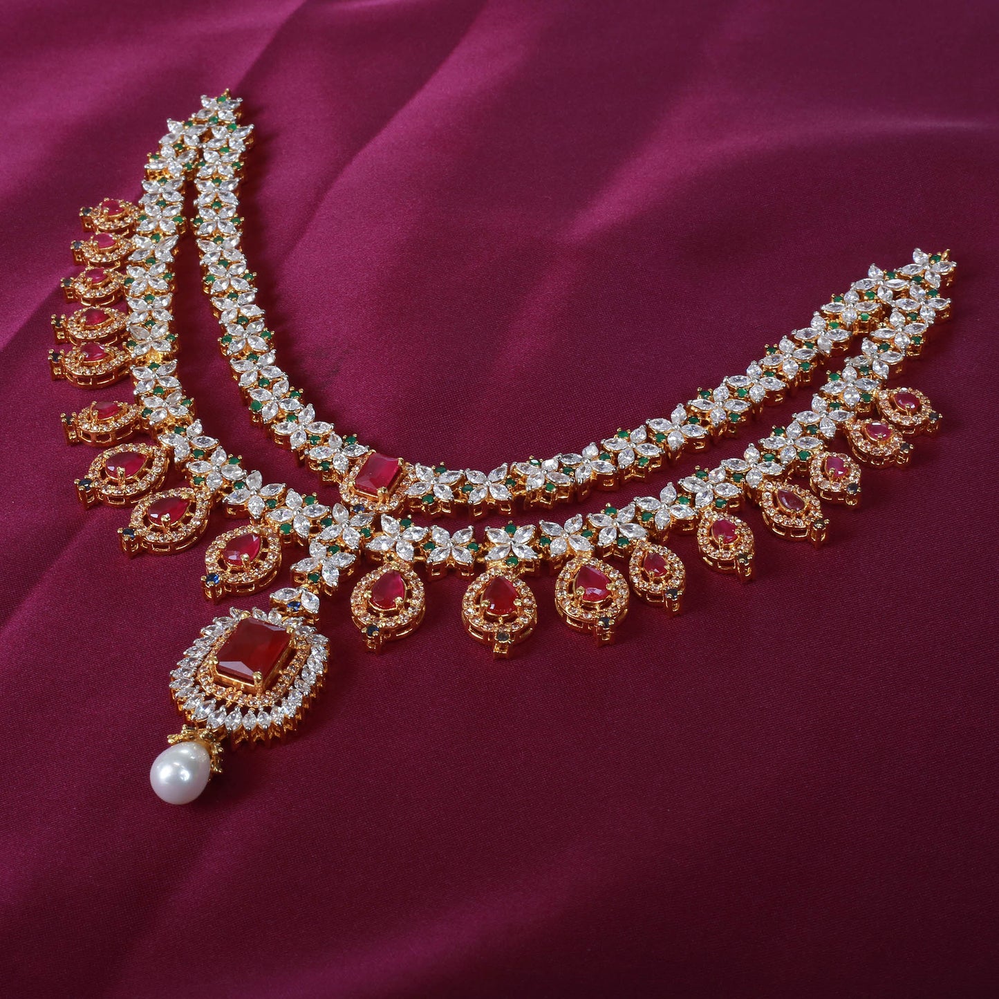 Necklace Set With Earrings and Tika, Ring