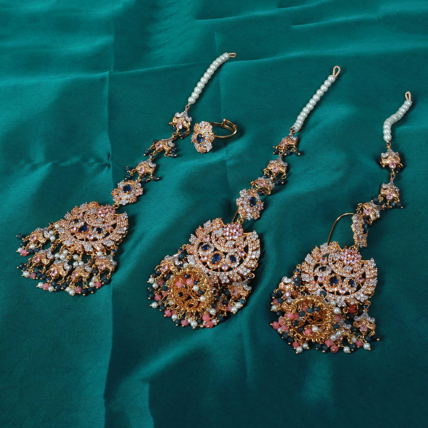 Necklace Set With Ring Earrings Tika