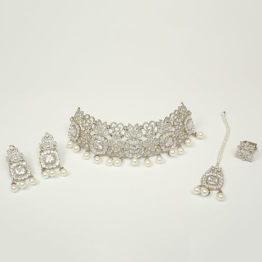 Choker Set WIth Earrings Tika
