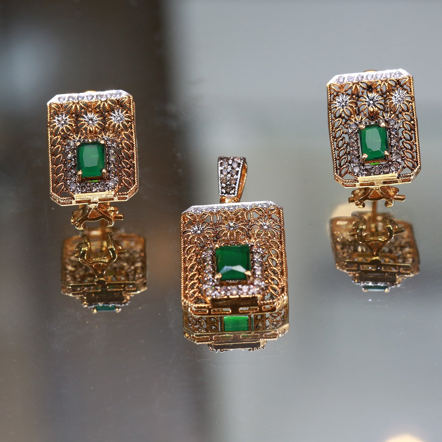 Locket and Earrings 74