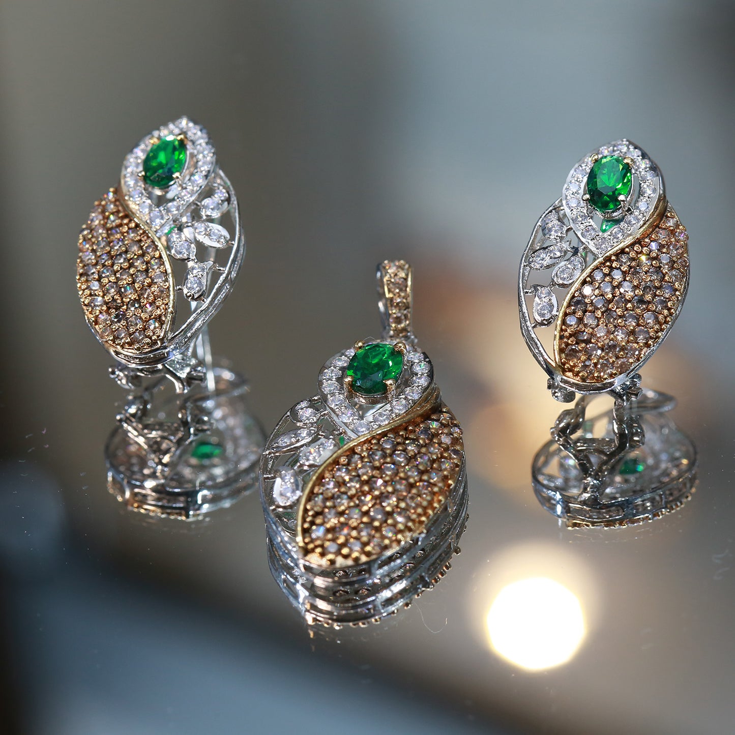 Locket and Earrings 62