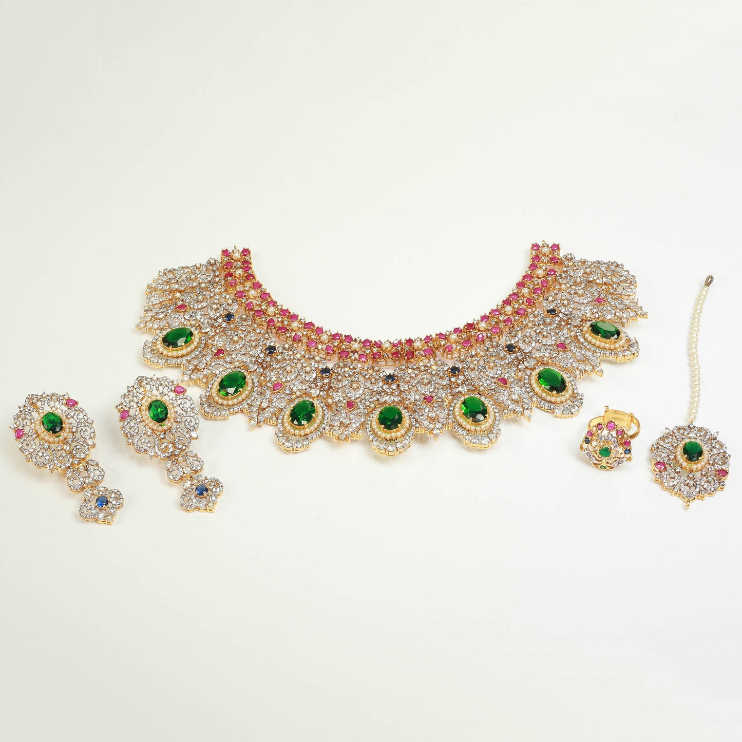 Necklace Set With Earrings ,Tika and Ring