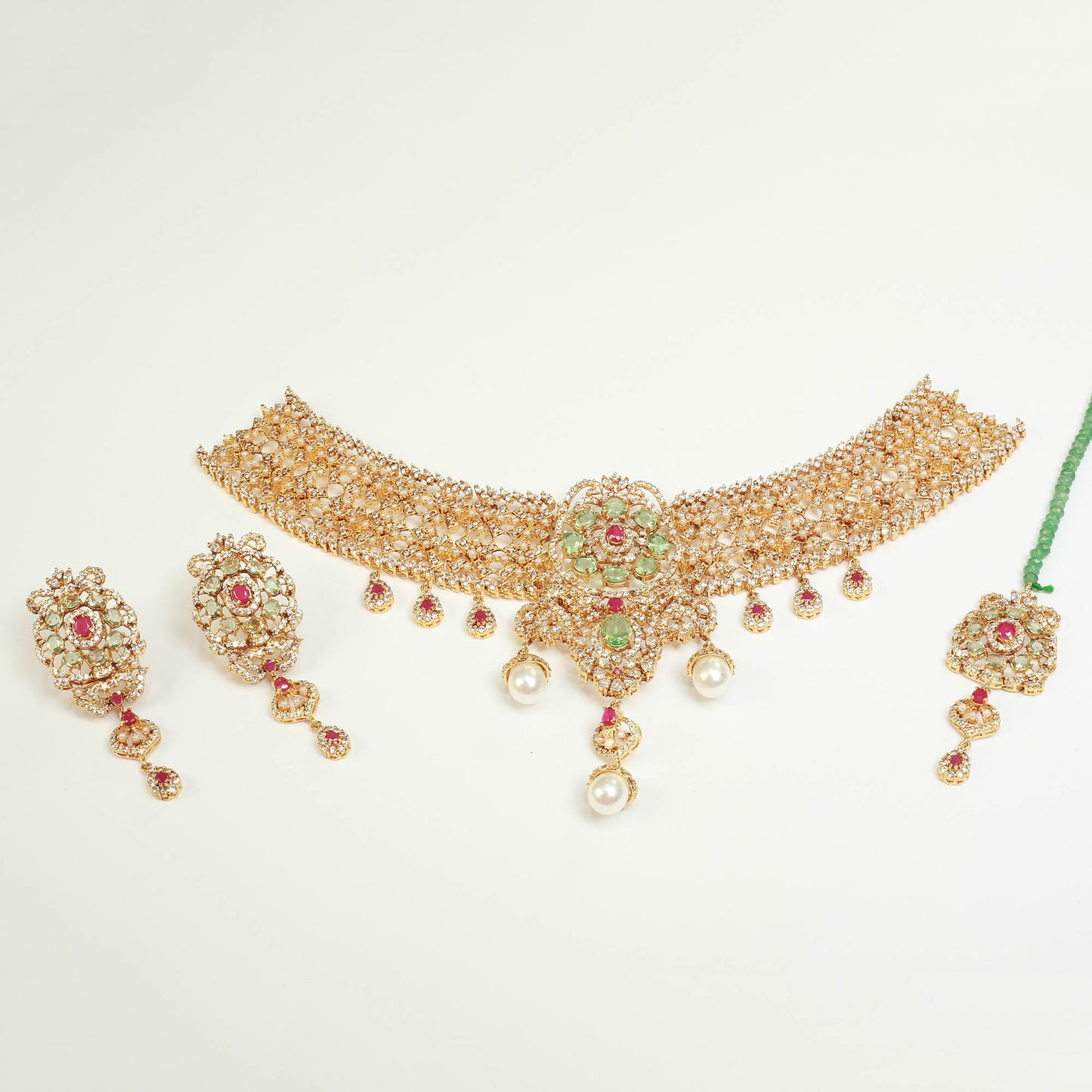 Necklace Set With Earrings and Tika