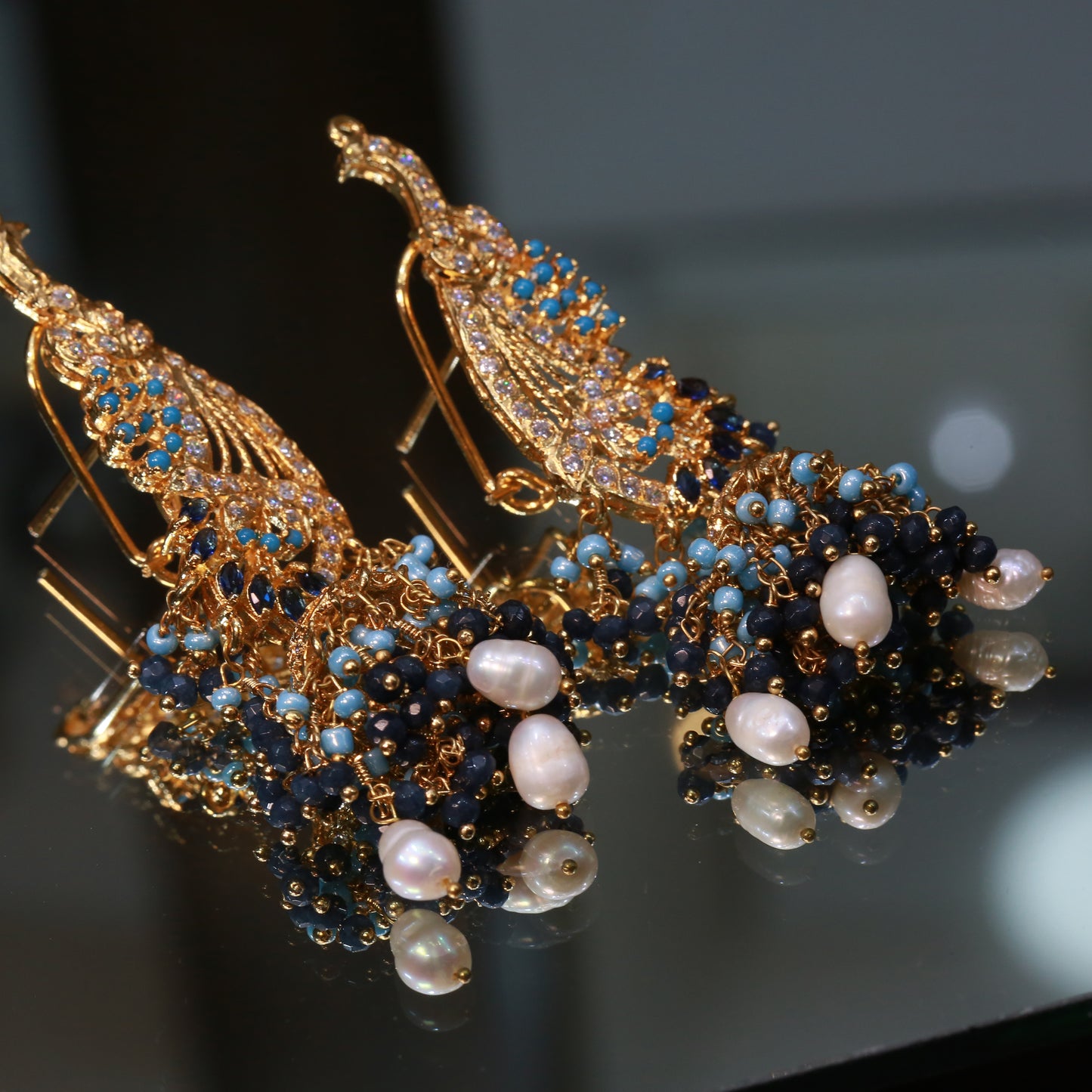 Necklace with Bindi and Earrings 49