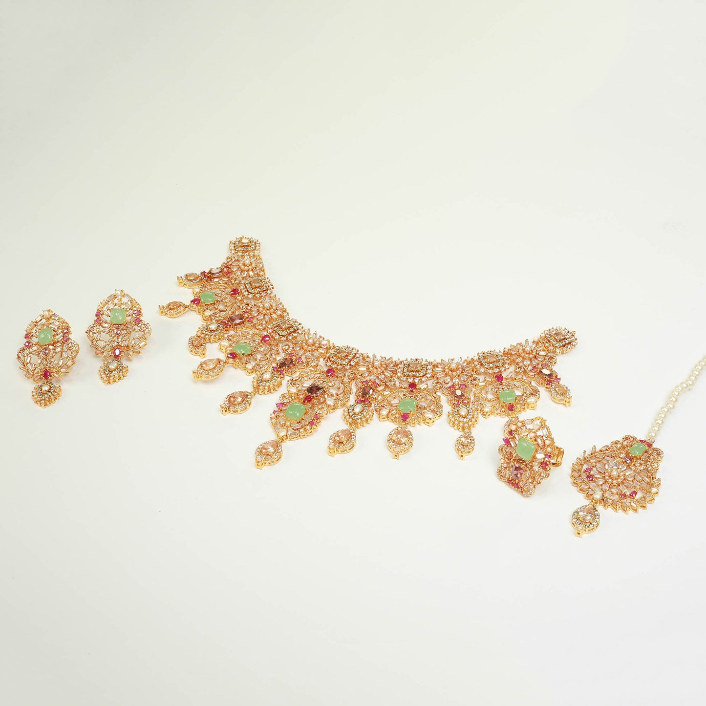 Necklace Set With Earrings,Tika and Ring