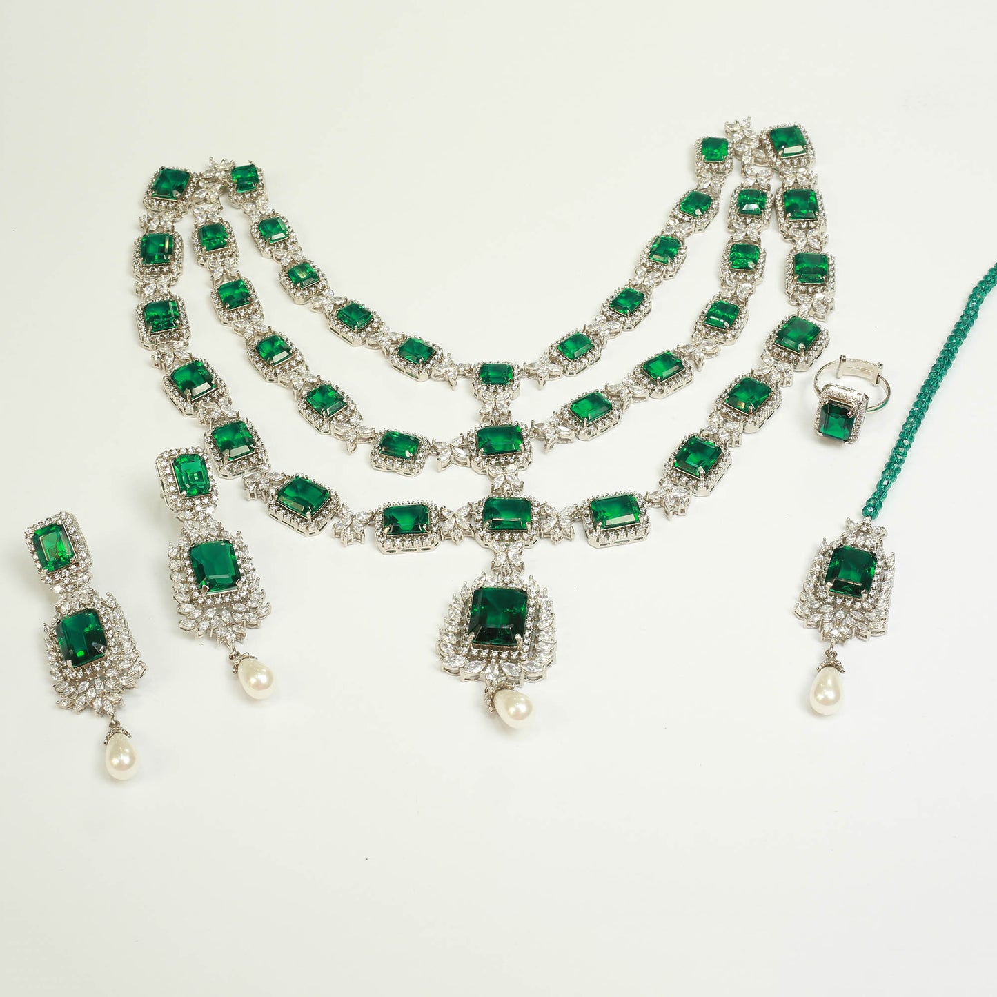 Necklace Set with Earrings,Tika and Ring