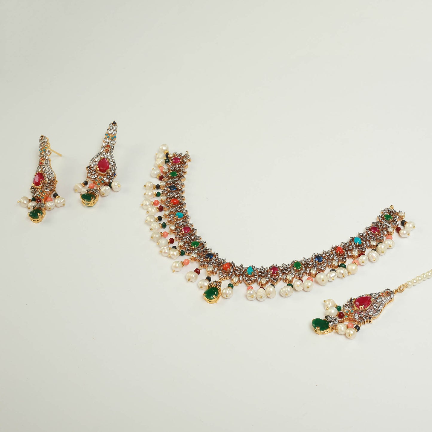 Necklace Set With Earrings ,Tika