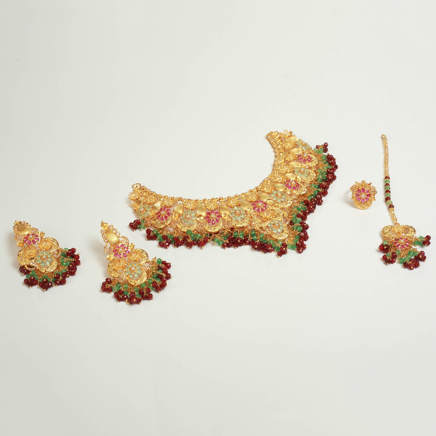 Necklace Set With Earrings ,Tika and Ring