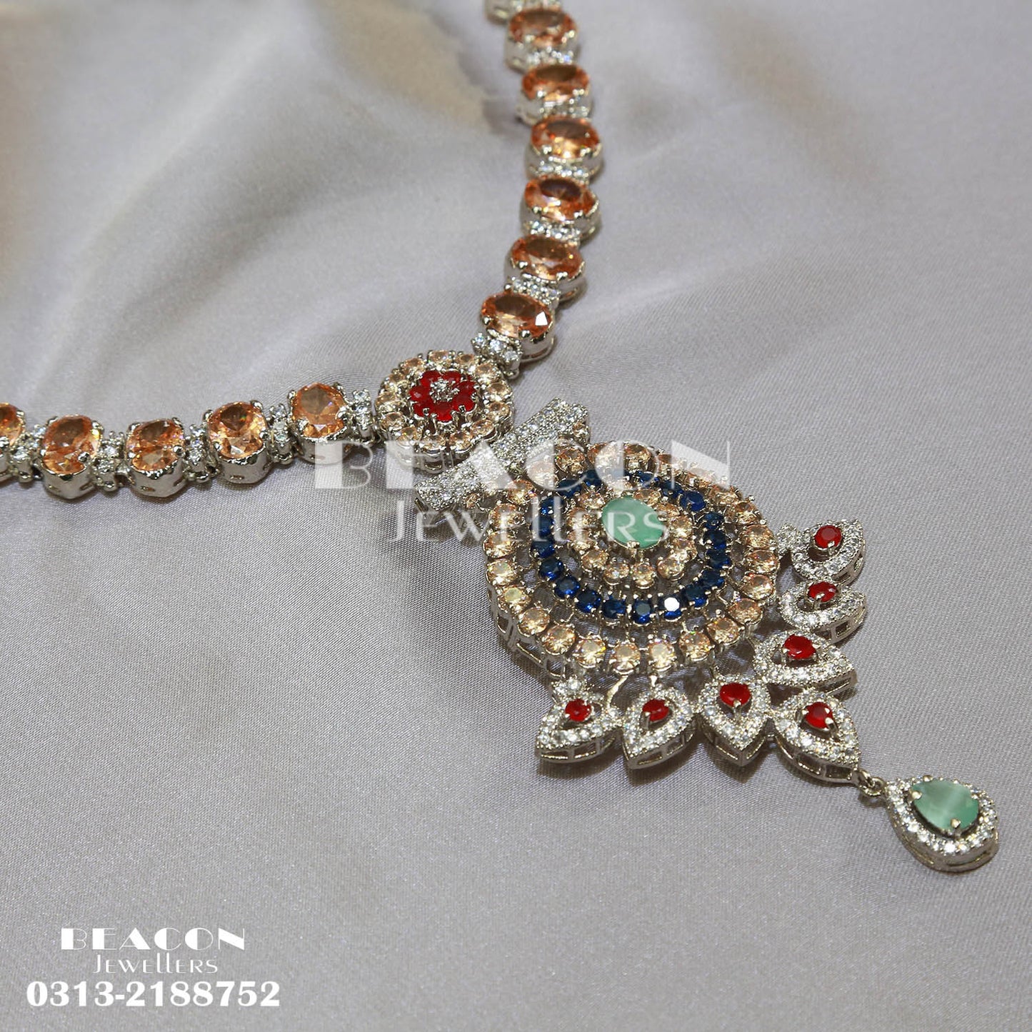 Necklace Set with Tika and Earrings