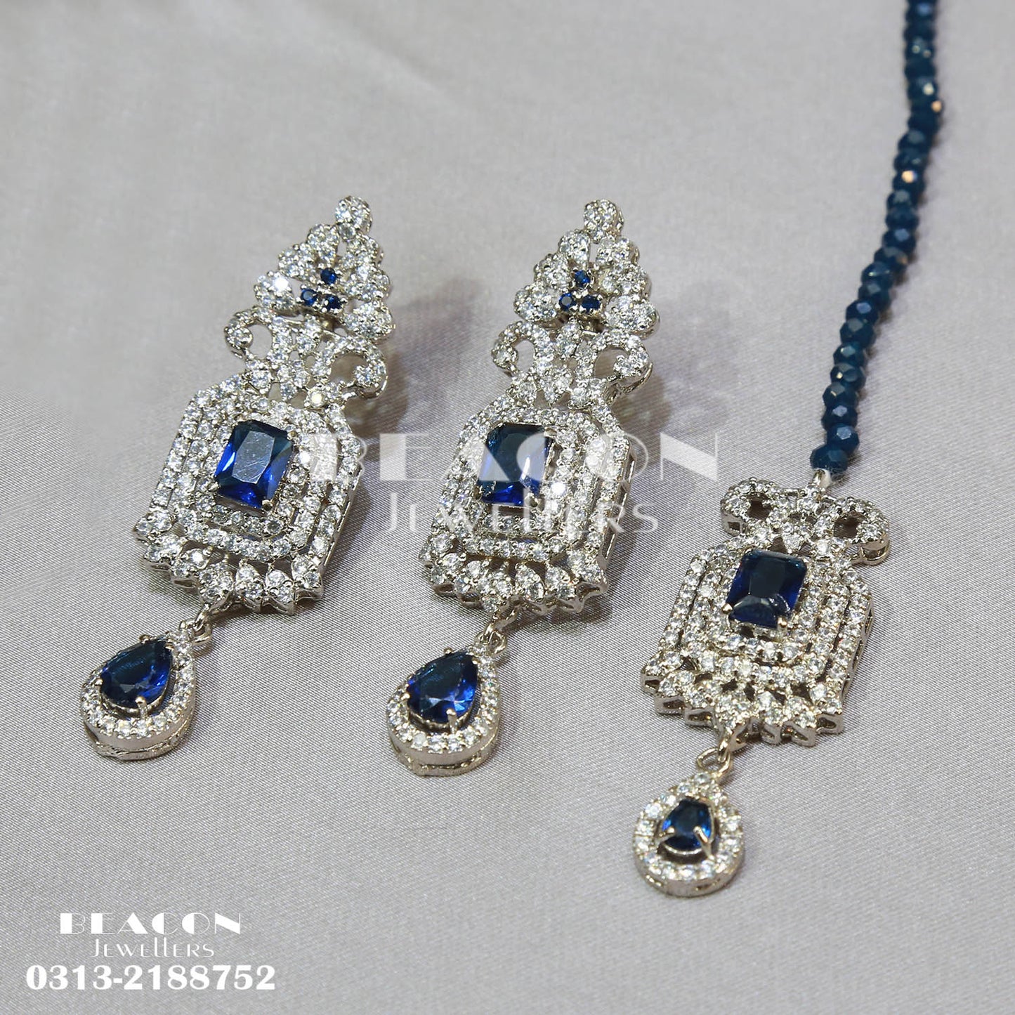 Necklace with Bindi and Earrings 58