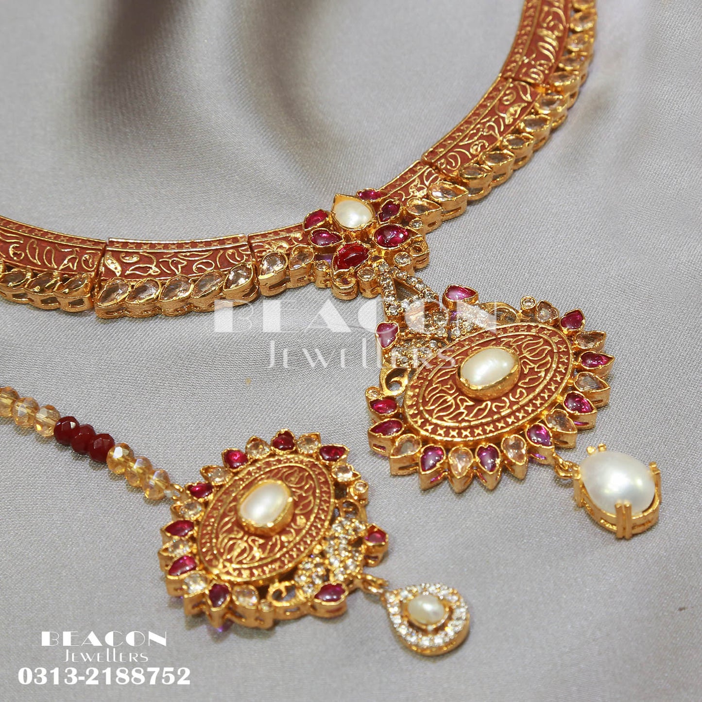 Necklace Set with Tika Earrings