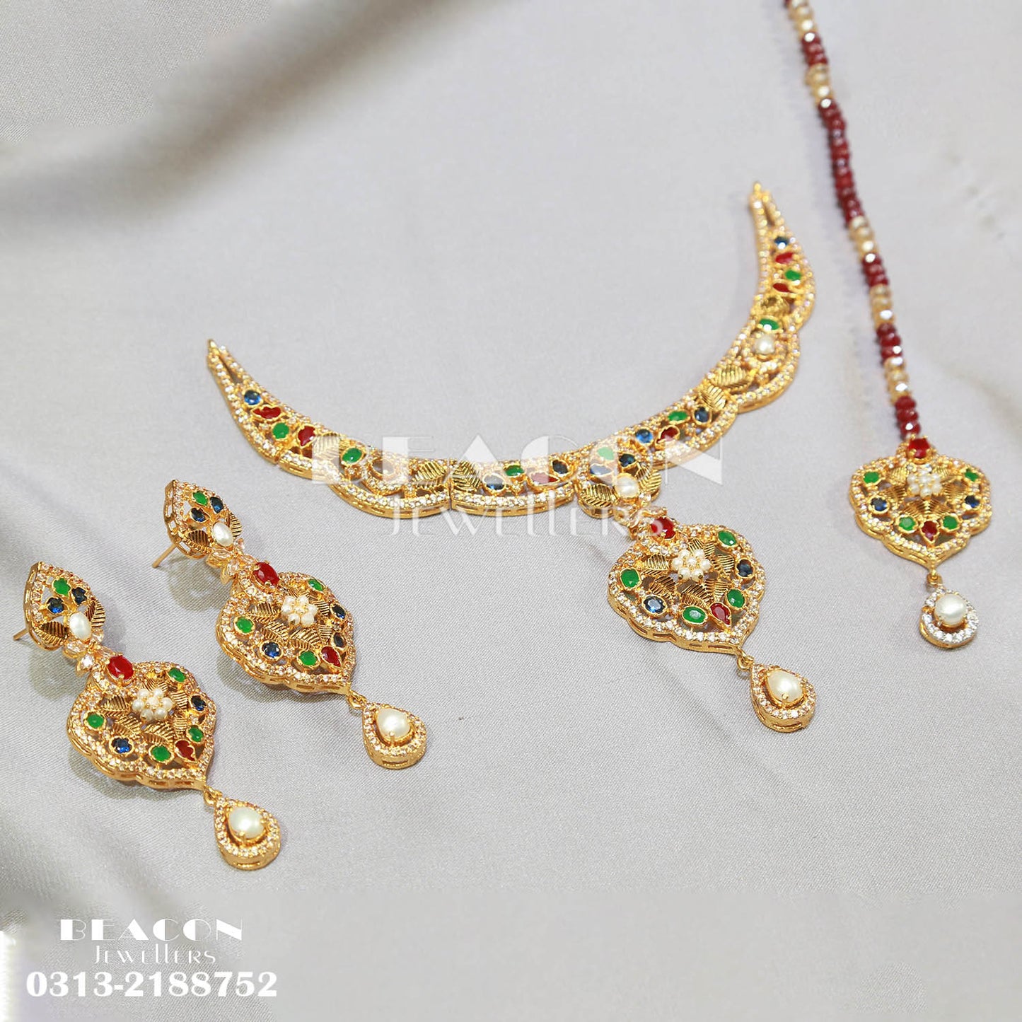 Necklace Set with Tika Earrings