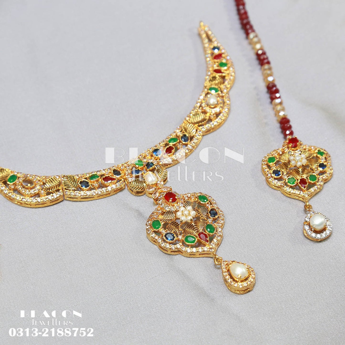 Necklace Set with Tika Earrings