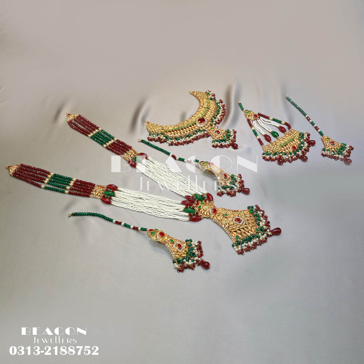 Necklace Set Mala With Earrings Tika