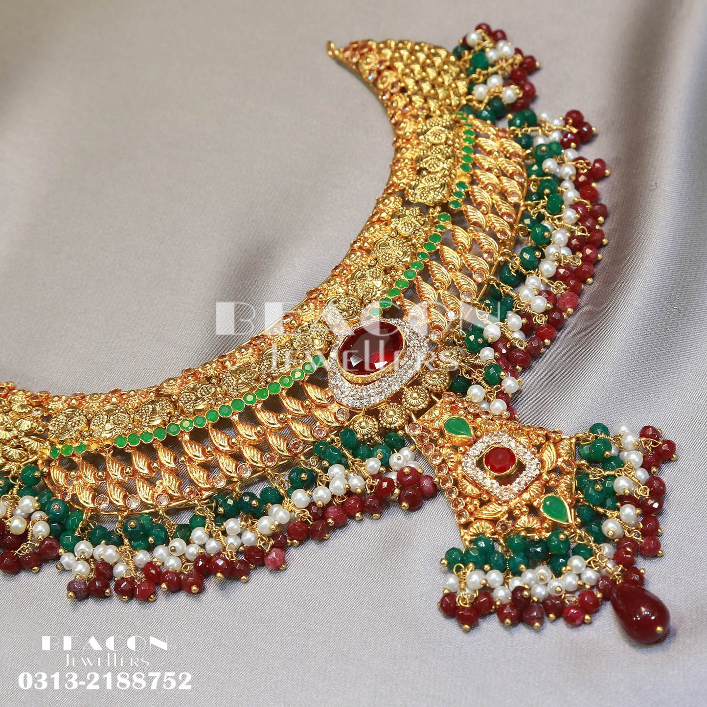Necklace Set Mala With Earrings Tika