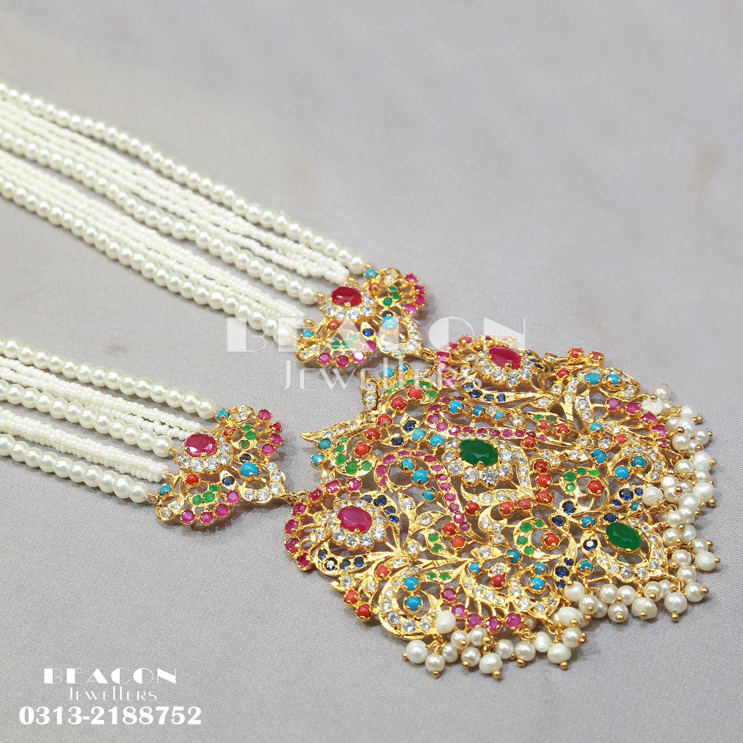 Choker Set With Mala Tika Earrings