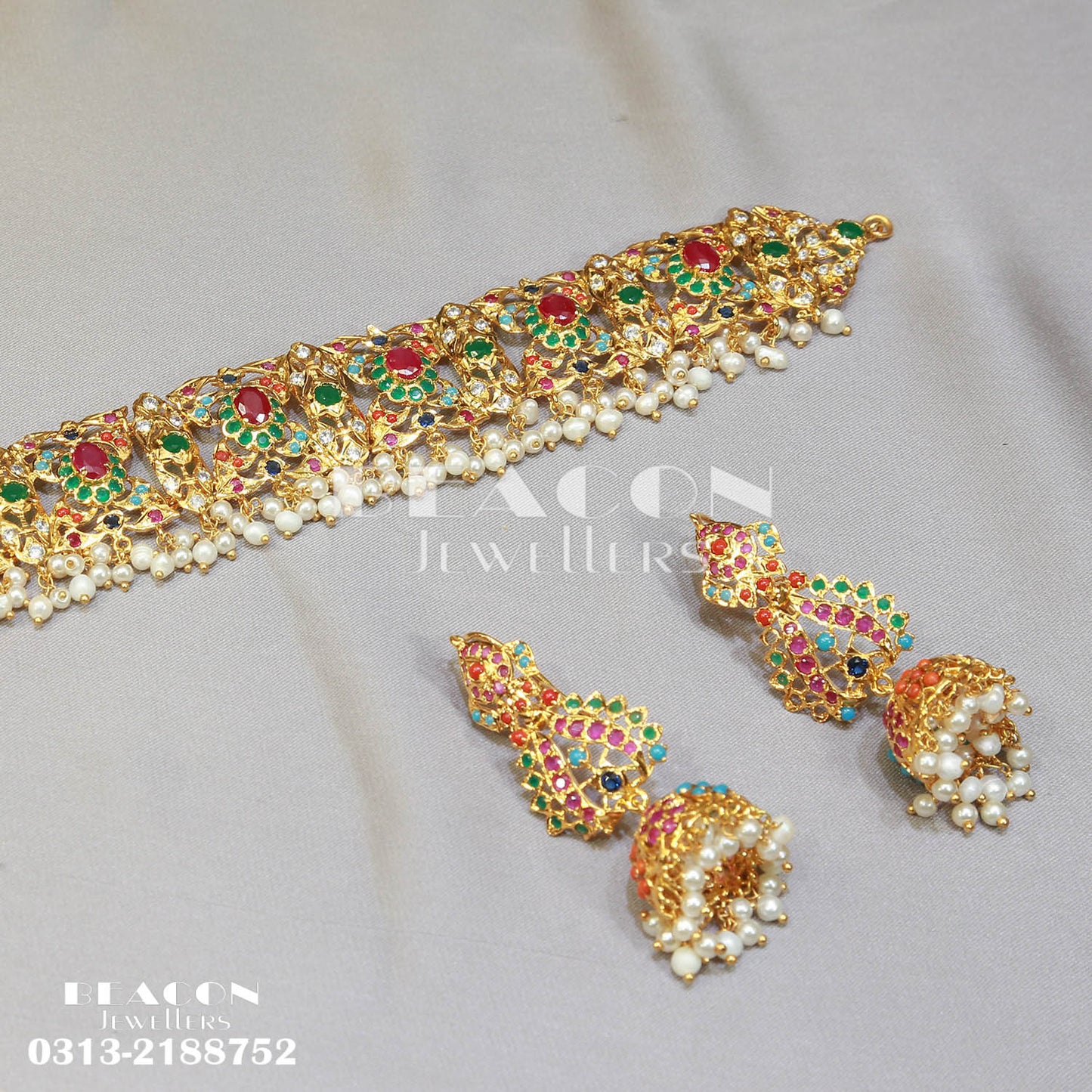 Choker Set Mala and Earrings