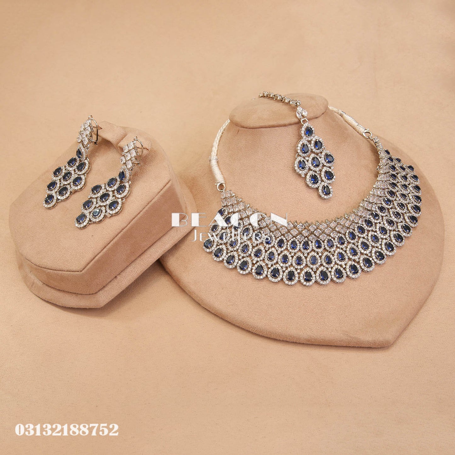 Necklace Set With Tika and Earrings