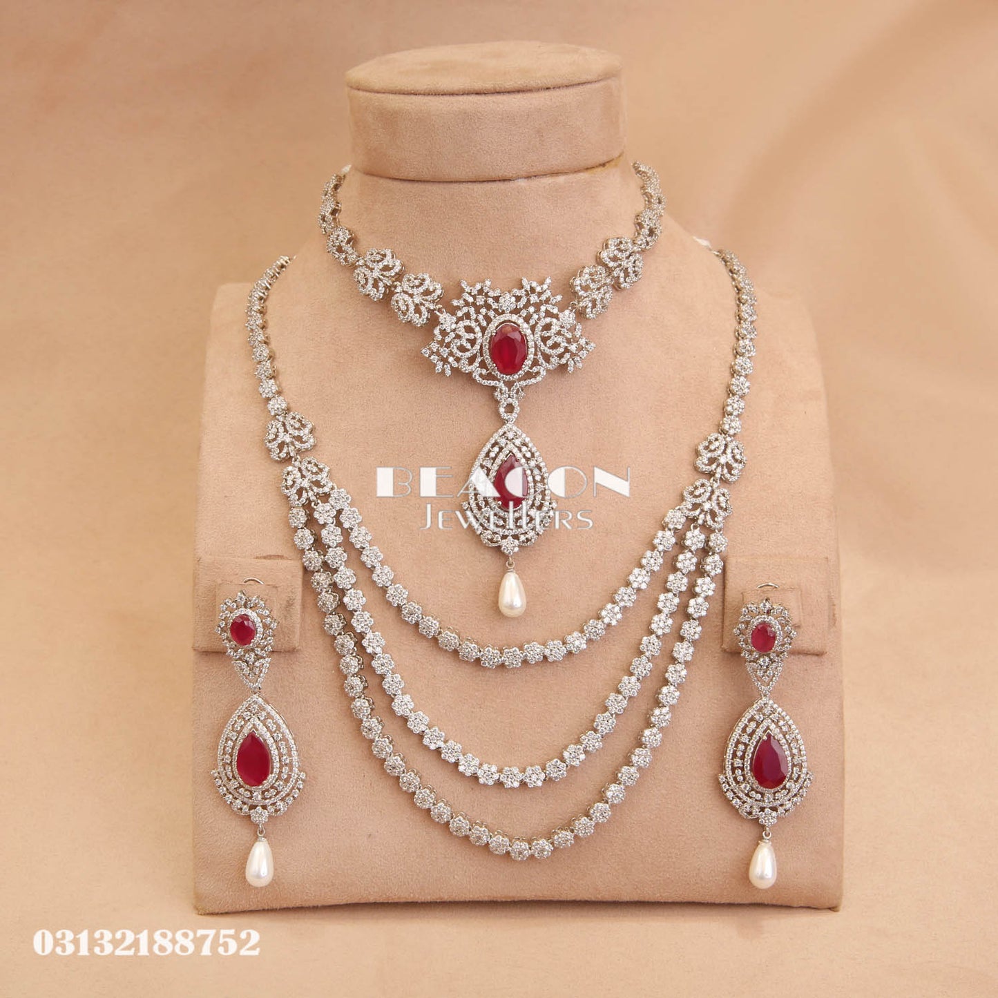 Necklace with Maala and Earrings 02