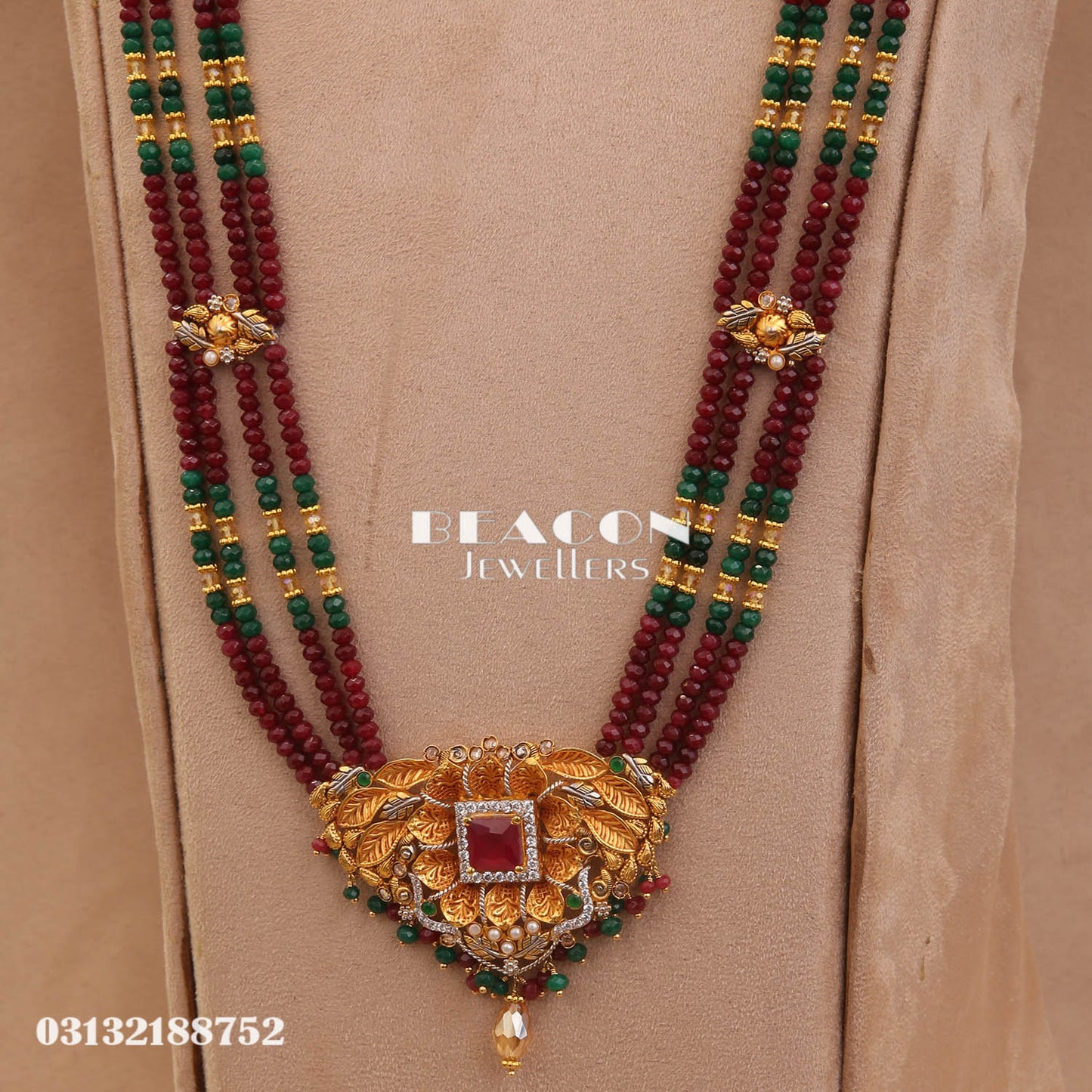 Necklace Set Mala Tika and Earrings