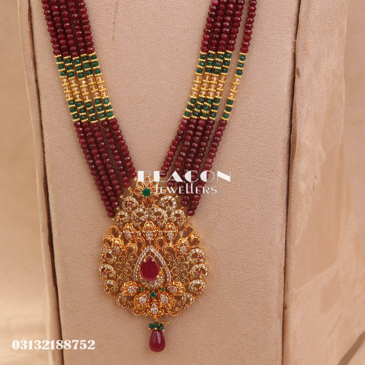 Necklace Set Earrings Mala With Tika